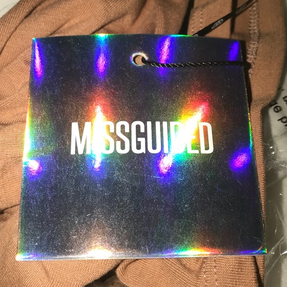 NWT Missguided Camel Nude Crop Top Racer Back S - Picture 5 of 5